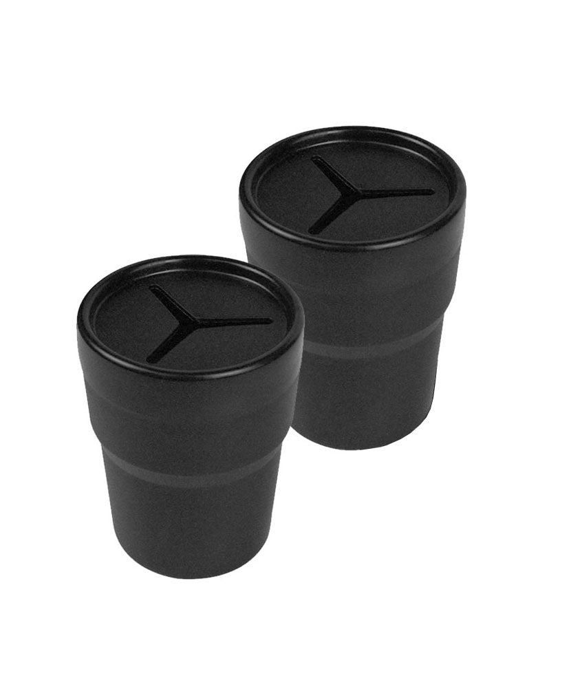 JAVOedge 2 Pack Black Small Car Storage Holder for Pens, Coins, Cash, Fits in Cup Holder