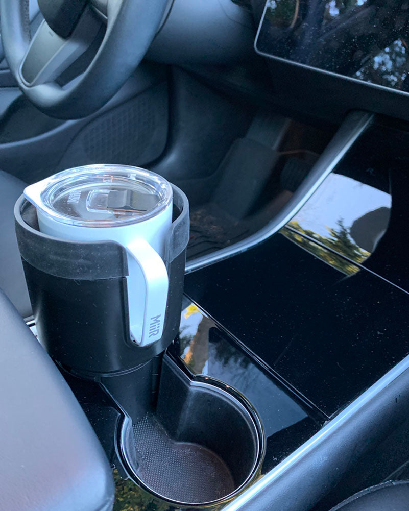 JE Car Cup Holder Expander Adapter with Adjustable Base, Fits Most Bottles up to 3.8 Inch - Hydro Flasks Large 32/40oz, Yeti, "