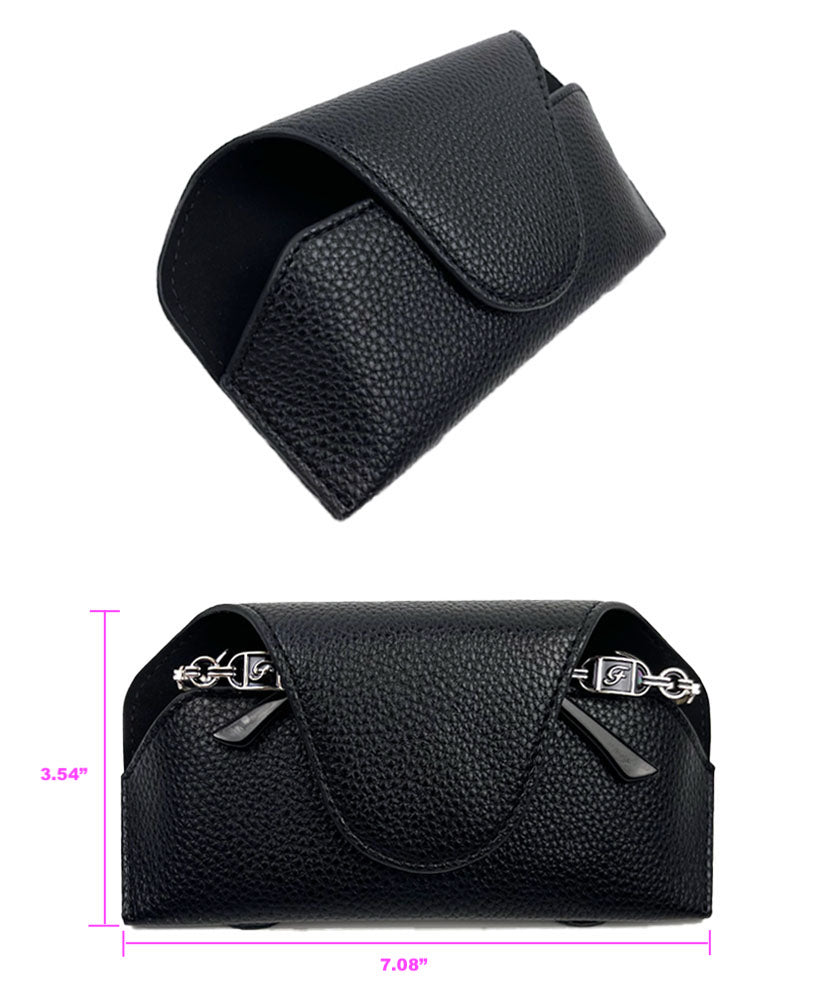 JAVOedge Sunglass / Eyeglass Holder Case with Clips for Car Sun Visor Automotive Interior Visor Universal Accessories