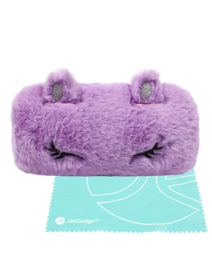 JAVOedge Children's Various Pattern Hard Eyeglass Case Glasses for Kids, Girls, Boys Hard Shell with Handle and Cloths