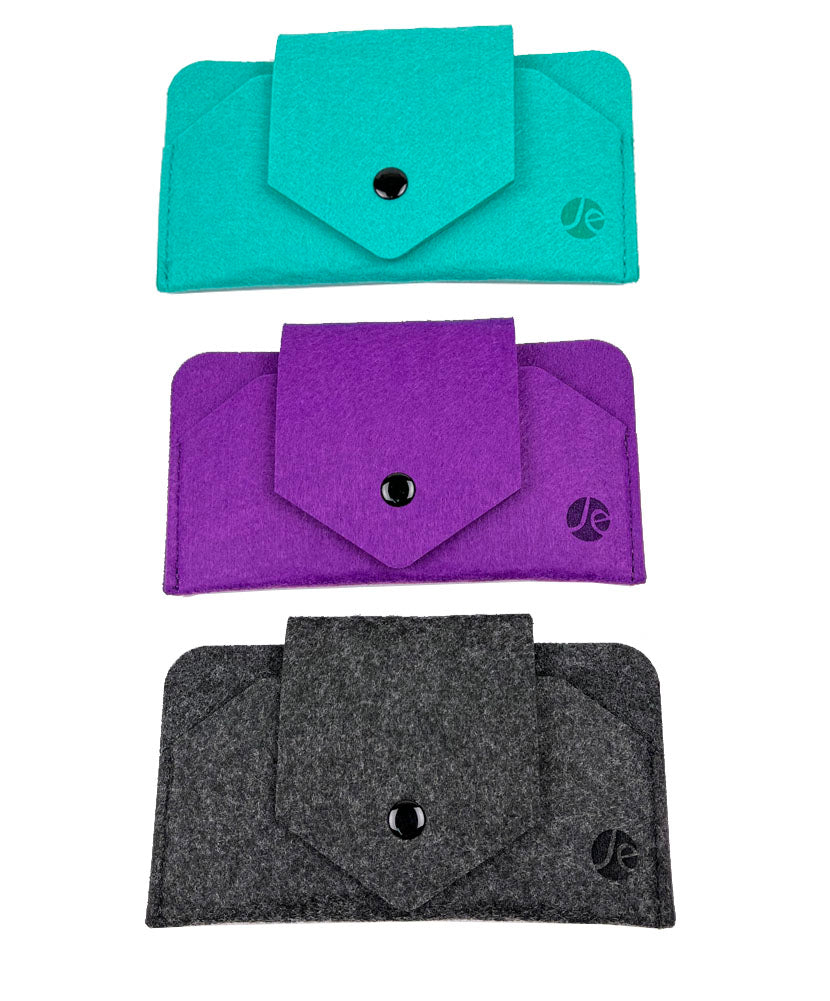 JAVOedge Multi Colors Soft Felt Ultra Slim Light Portable Slip in Pouch for Sunglasses and Eyeglasses Case
