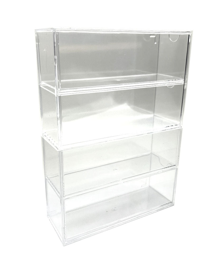 JAVOedge Clear Acrylic Eyeglasses / Sunglasses (4 Slots) Drawer Storage Organizer Holder Stackable (9.7" x 6.9" x 2.6")