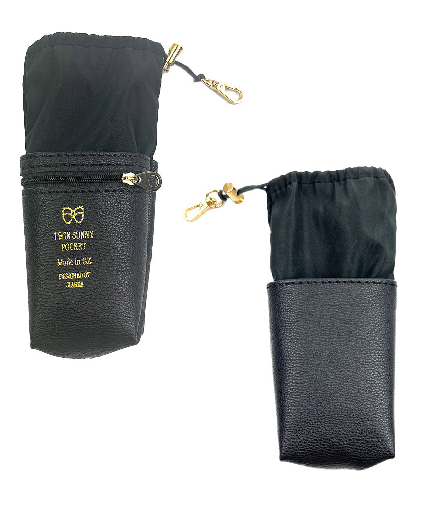 (2 PACK) JAVOedge 2 in 1 Double Eyeglasses Pouch Large Size Storage Case Fits Most Glasses and Sunglasses for Men / Women