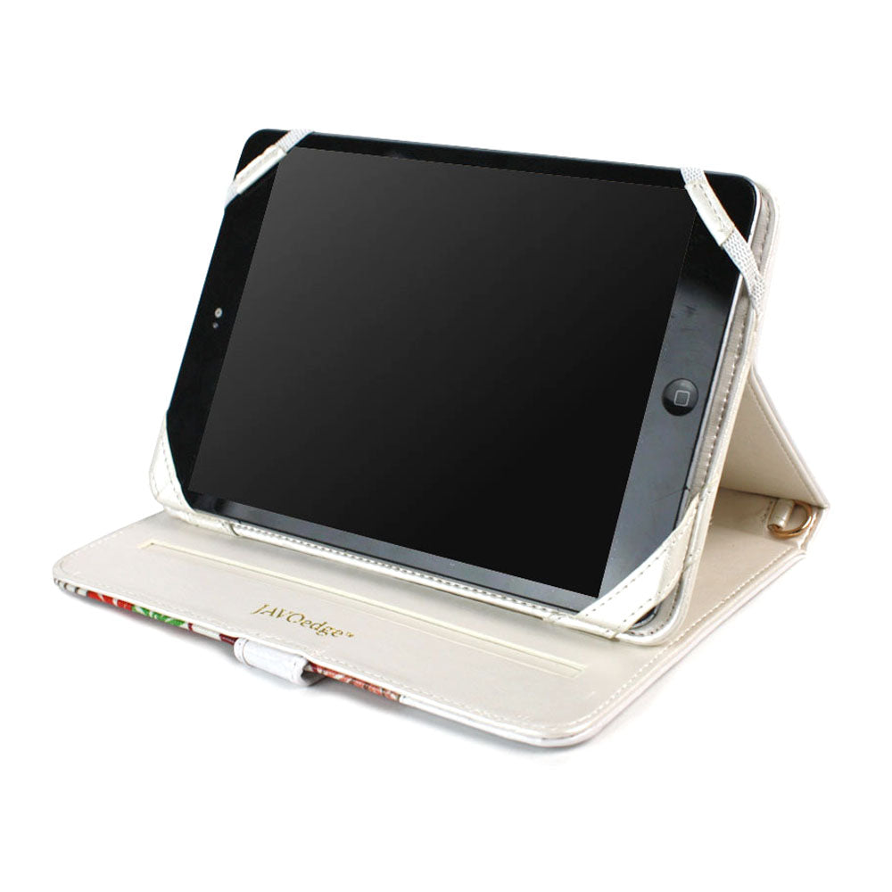 JAVOedge Quilted Spring Blossom Folio Case for the Apple iPad Mini (Black)