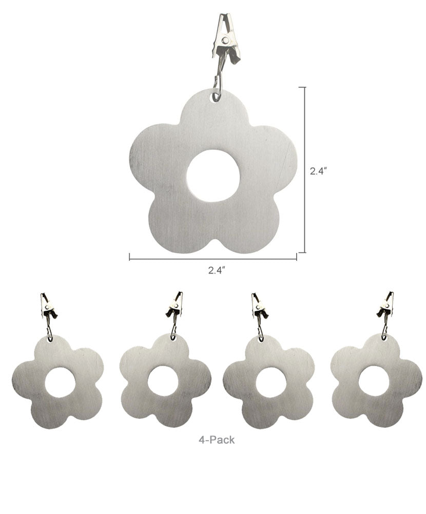 JAVOedge Floral Fruit Print Water Resistant Table Cloth + Metal Flower Table Weights 4 Pack for Picnic, Outdoor, BBQ