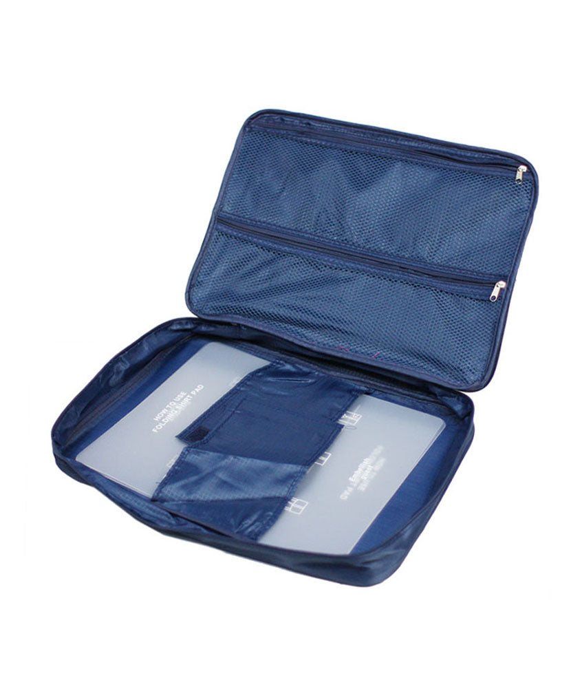 JAVOedge Double Zipper Mesh Suit, Shirt, and Tie Travel Storage Organizer Case with Handle and Drawstring Bag