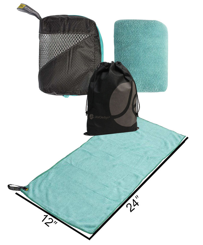 JAVOedge Compact Blue Travel Wash Cloth / Towel