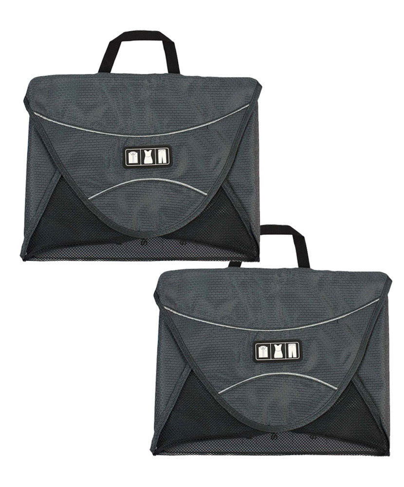 JAVOedge 2 Pack Foldup Shirt Packing Case for 3-4 Shirts for Vacation, Luggage, Work