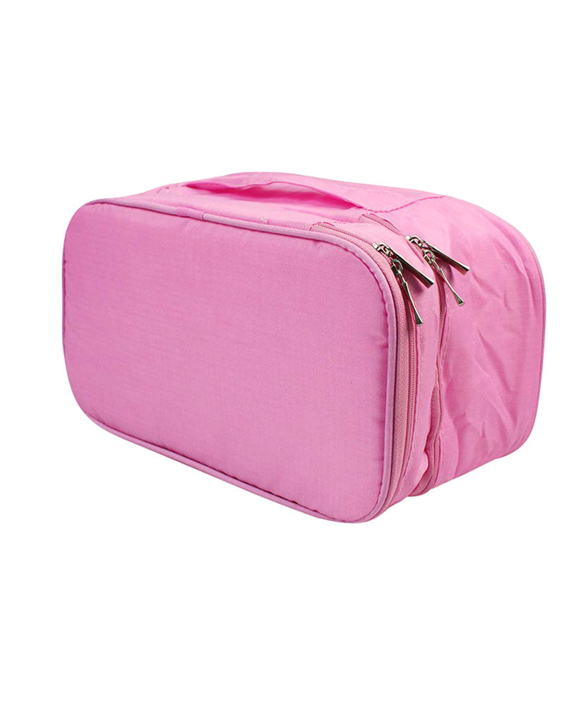 JAVOedge Collapsing Double Sided Cosmetic Tolietry Holder, Mesh Pockets, Zipper and Drawstring Storage Bag