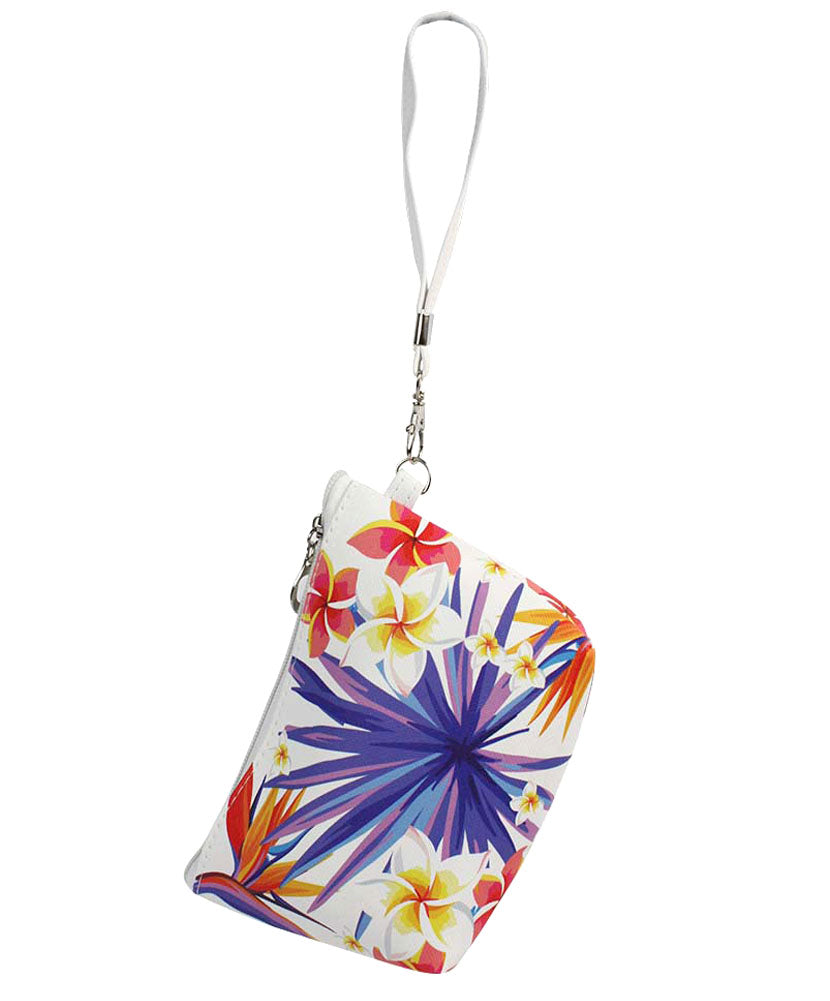 JE Bundle (3 Piece Set) Cosmetic Tropical Bags and (7 Piece Set) Makeup Brush Set with Travel Bag