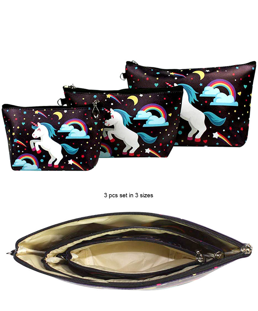 3 PCS SET Unicorn Bag + 7 PCS Unicorn Brush Set