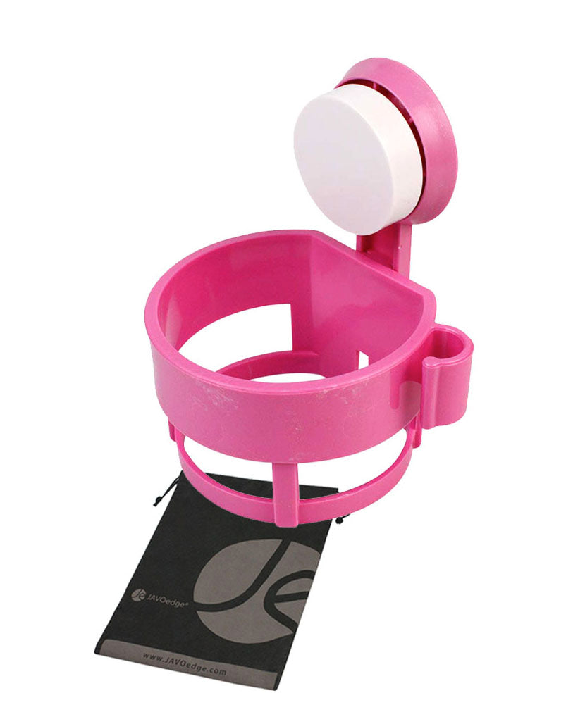 JAVOedge Hair Dryer Holder, with Suction Cups for Bathroom, Wall, Bedroom, Sink Plus Drawstring Storage Bag