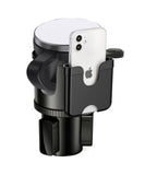 JE Large Cup Holder Expander Adapter w/ Adjustable Base & Storage Phone Holder, For Large Hydro Flasks 32/40oz, Yeti