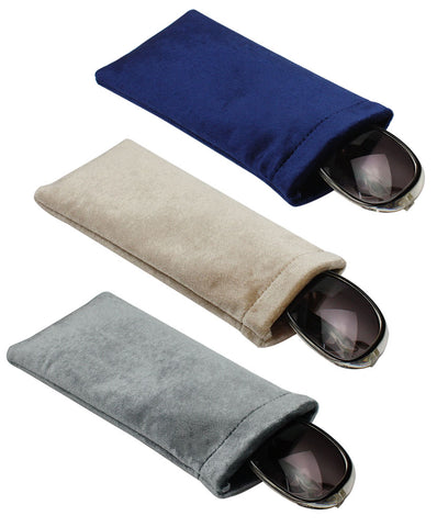 [5 PACK], JAVOedge Multi Colors Soft Felt Zipper Eyeglass Cases with Microfiber Cloth for Sunglasses & Reading Glasses