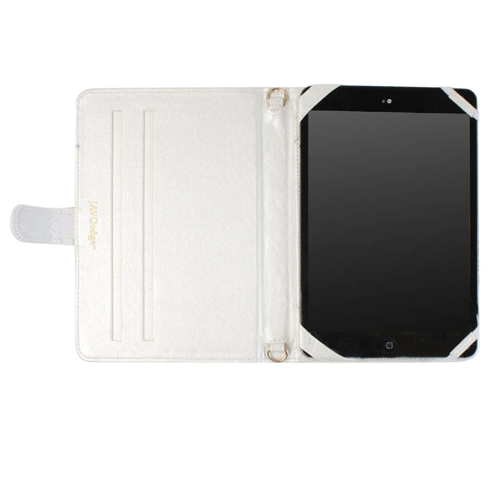 JAVOedge Quilted Spring Blossom Folio Case for the Apple iPad Mini (Black)