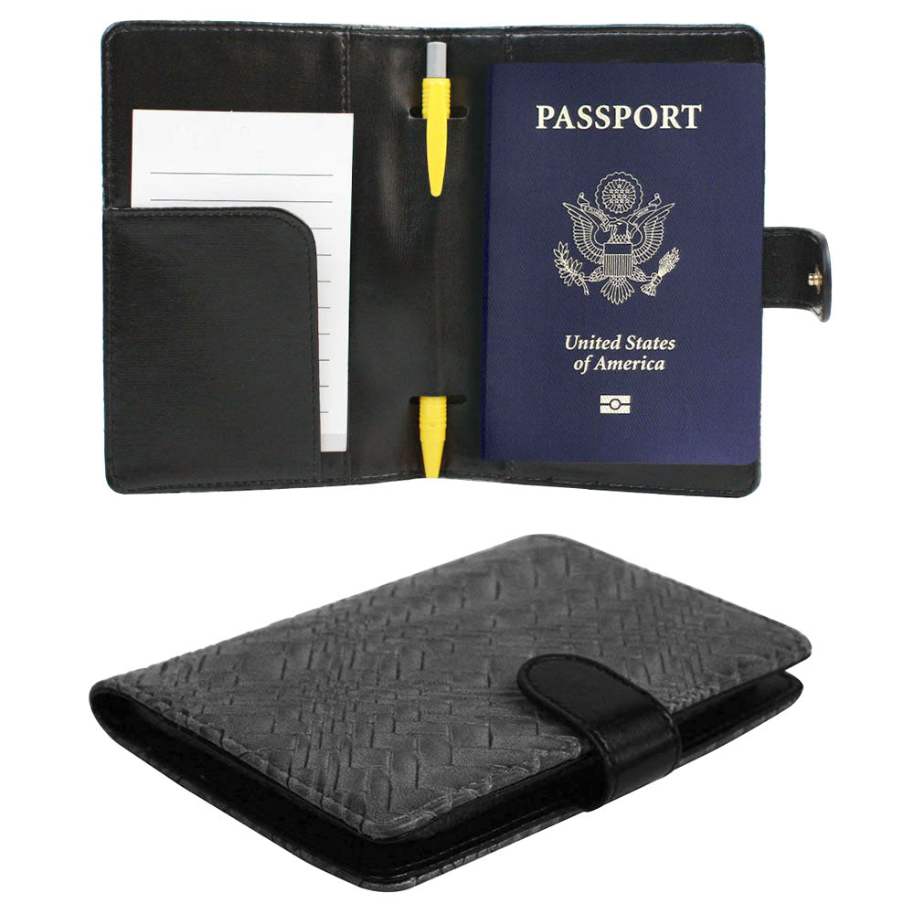 JAVOedge Bundle: Various Designs RFID Blocking Passport Case and Includes 3 PCS Clear Credit Card Sleeves Holder