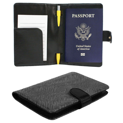 JE RFID Blocking Multiple Passport Holder Case Longer Version for Travel Wallet, Document Holder + 2 Match Luggage Tags