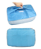 JAVOedge Blue 3 Piece Bundle Nylon Travel Packing / Home Storage Organizer Cubes (Small, Medium, Large)