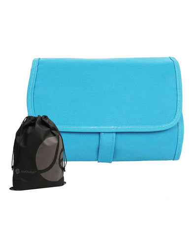 JAVOedge Dual Color Stylish Cosmetic Bag with Double Zipper with Brush Holder