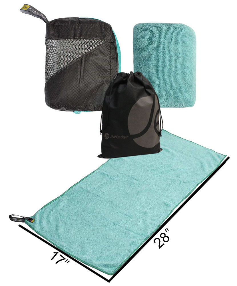 JAVOedge Compact Blue Travel Wash Cloth / Towel