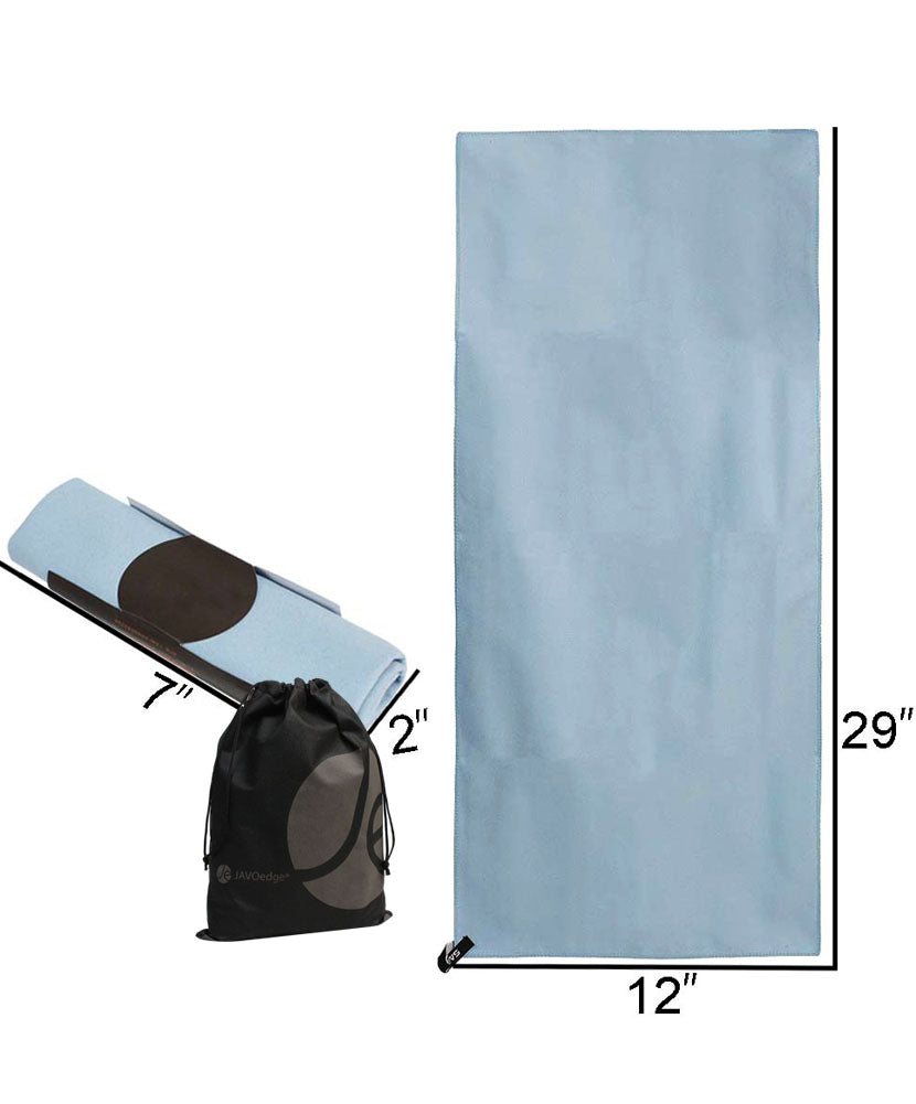 JAVOedge Compact Roll Up Travel Wash Cloth / Towel (15.7"x29.5")