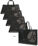 JE (5 PACK) Basic Mini Shopping Shoulder Totes Reusable Bag (19.5" x 3.8" x 14.7") for Travel, Grocery, School and Work