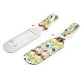 JAVOedge 2 Pack Retro Plant Print Stylish Luggage Tags with Adjustable Strap for Carry On, Luggage, Travel