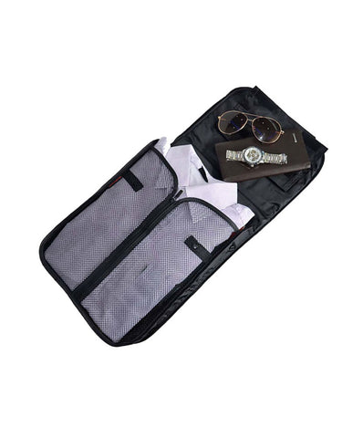 JAVOedge Black Roll Up Tie Storage Zipper Case for Luggage, Work, Transport